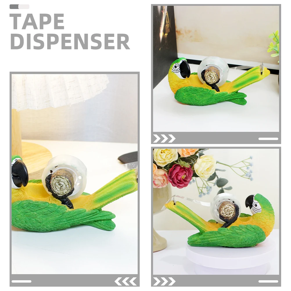 ที่ตัดเทปทรงนกแก้ว 1 ชิ้น ความจุขนาดใหญ่ ดีไซน์น่ารัก ใช้จัดระเบียบโต๊ะทำงาน ที่เก็บเทปในครัว สำหรับบ้านและโรงเรียน