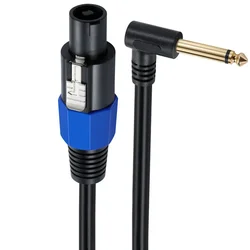 0.5M Audio Speakon to 1/4 Inch TS Speaker Cable, Professional 12AWG Guage Wire Audio Speaker Cable with Twist Lock