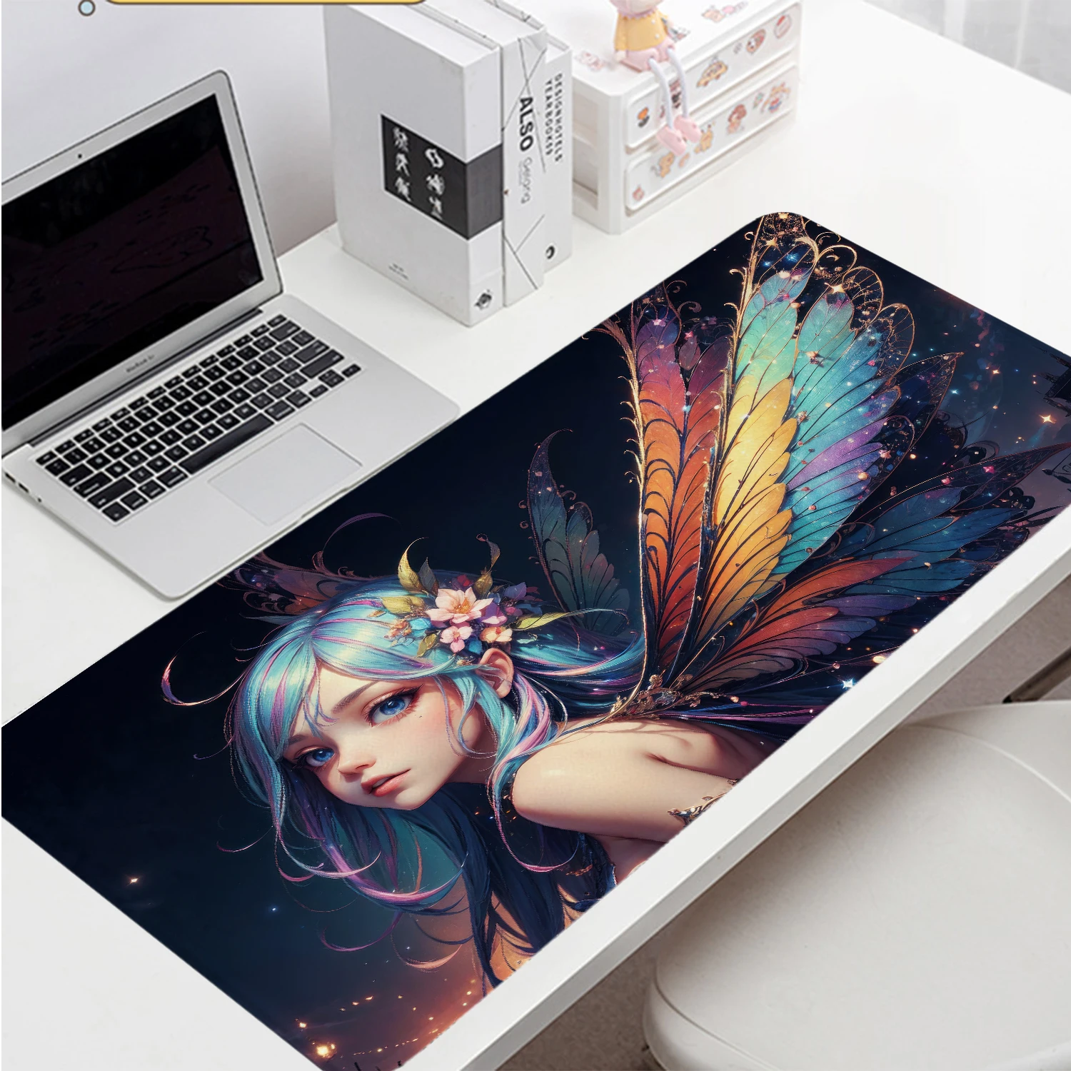 

Cute Anime Girl Gaming Mouse Pad XXL Large Game Mousepad Non-Slip Rubber Base Computer Desk Pad Big Keyboard Mouse Mat