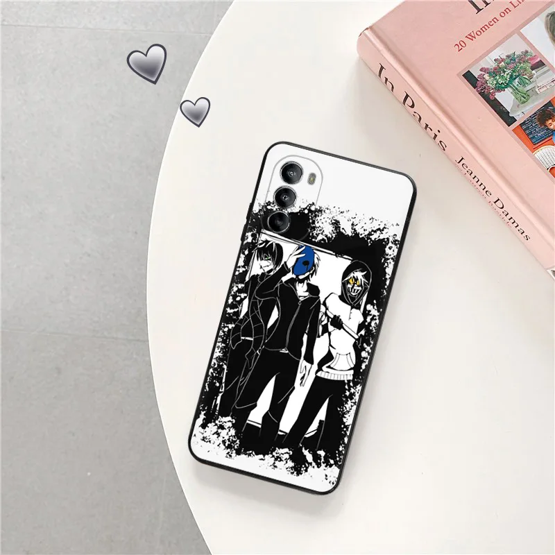 Phone Case For Motorola G50 G51 G30 G31 G60 G71 G22 G32 G52 G72 G73 G60S G53 G9 Anime Jeff The Killer Black Soft Anti-Drop Cover