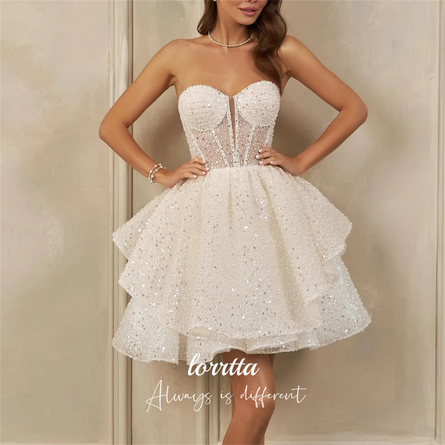 

Lorrtta Customized Luxury Dress 2025 Elegant Gowns Formal Dresses Wedding Dresses Bride Dress Wedding Brides Dress Short wedding