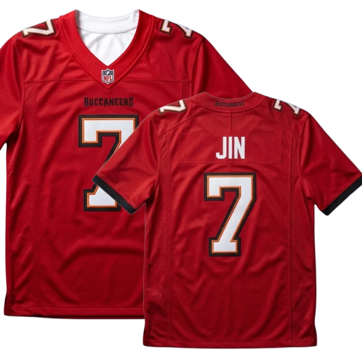 BTS Kpop #JIN x Tampa Bay Jersey 3D T-shirt 2026 summer Men's and Women's fan gifts Breathable and comfortable Loose Y2K  shirt