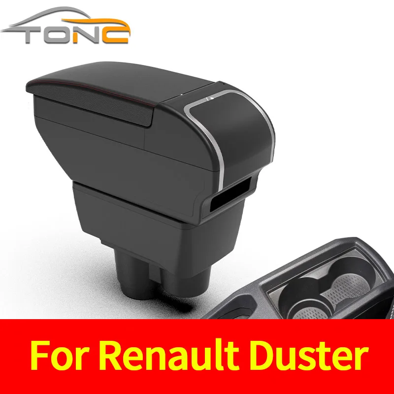 

For Renault Duster Armrest For Dacia Duster Armrest Box 2019-2022 Center Console Storage Box Decoration Accessories leather