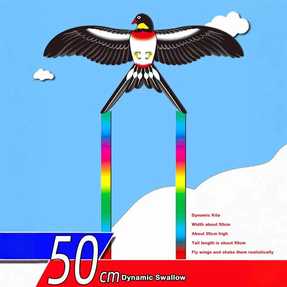 30 Meter Plastic Eagle Kite Parrot Eagle Swallow Airplane Dynamic Flying Bird Kites DIY Toy Miniature Fishing Rod