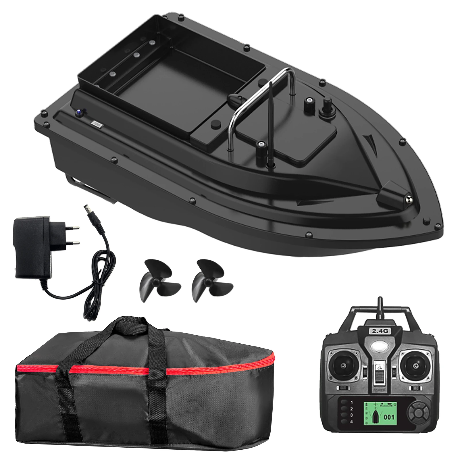 Barco de cebo de pesca con GPS D16E, 10000mAh, con contenedor de cebo grande, barco de cebo automático con alcance remoto de 400-500M para pesca al aire libre