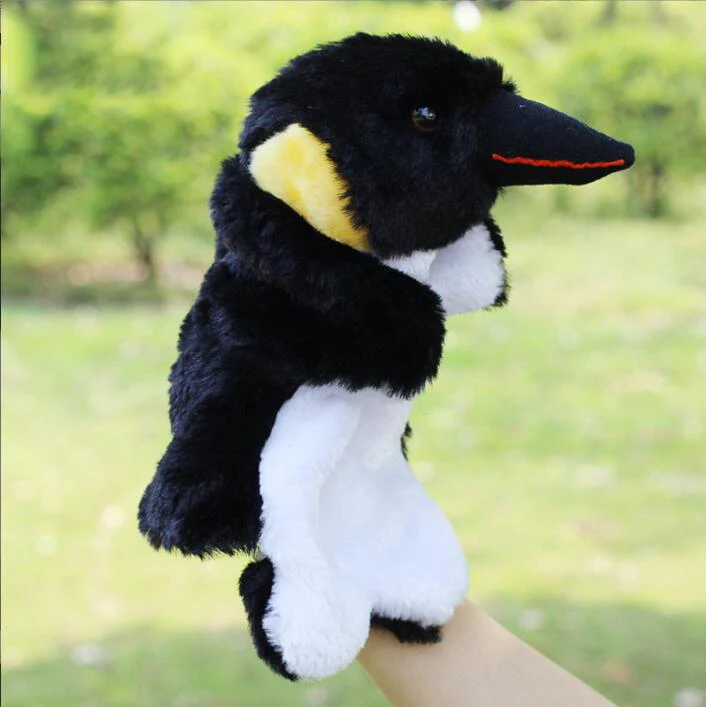 penguin puppet Toy Cartoon Cute Plush Parrot Duck Puppet Toy Hand Doll Storytelling Education Toy Gifts