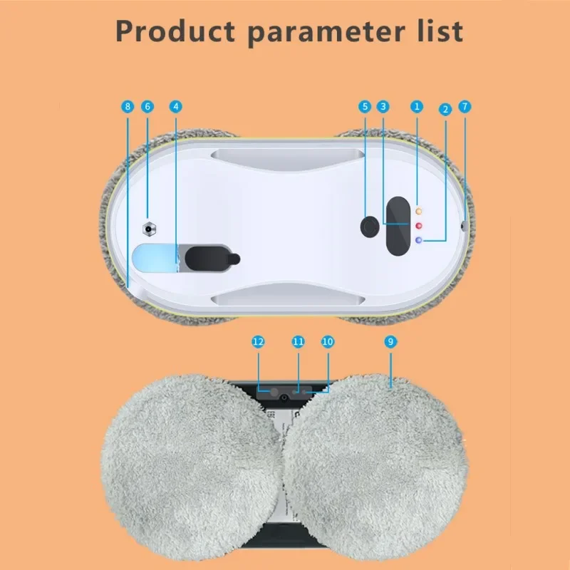 Automatic Water Jet Window Cleaner Large Suction Glass Cleaning Robot Remote Control Large Suction Glass Cleaning Robot