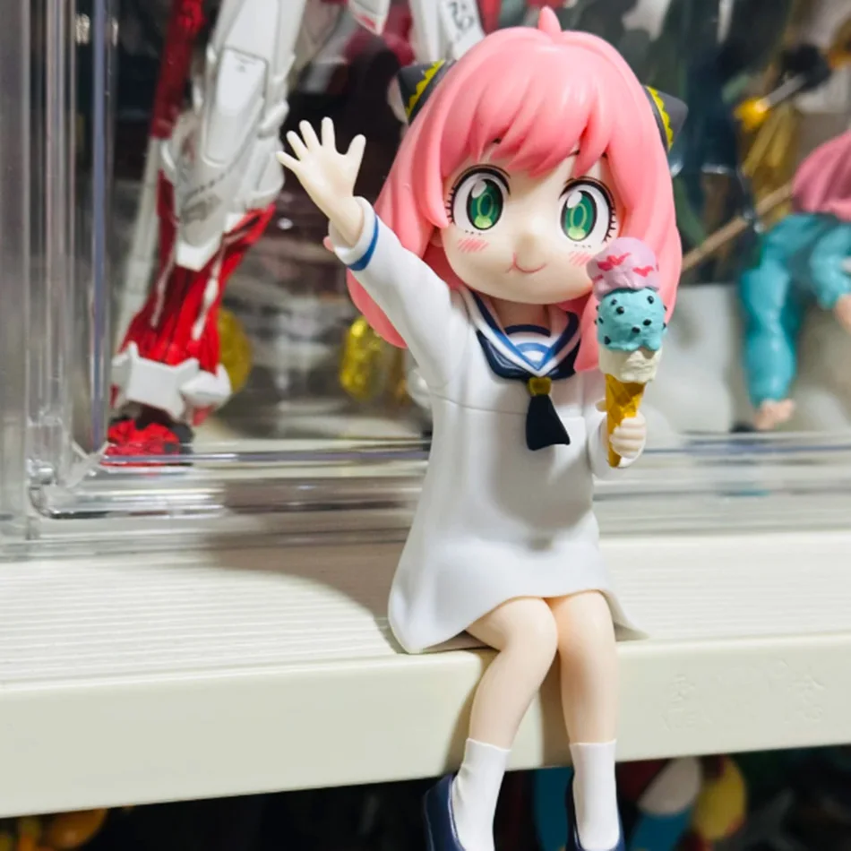 

In Stock 13cm Japanese Anime Merch The Spy X Family Anya Forger Action Figure PVC Model Cartoon Cute Kawaii Dolls Toy Gifts