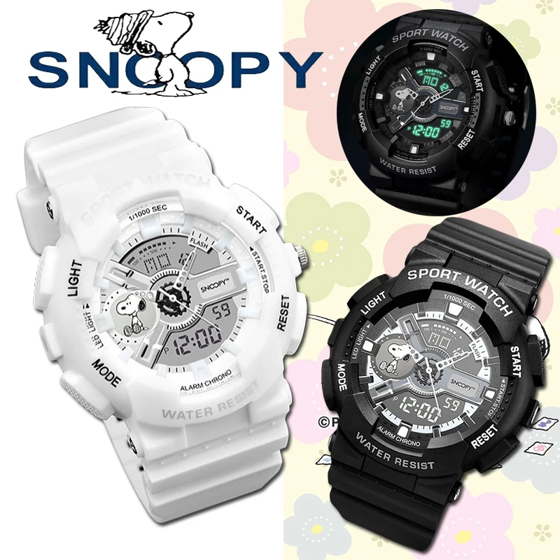 

Snoopy Electronic Watch Boys Girls Couple Multifunctional Cool Luminous Sports Watch Students Children Waterproof Digital Watch