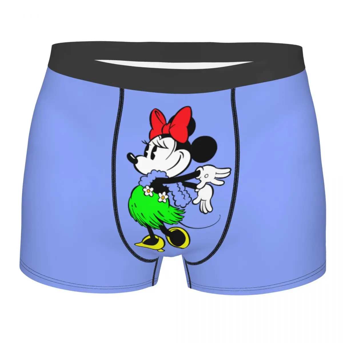 

Забавное нижнее белье с Минни Маус на заказ, мужские эластичные трусы-боксеры, шорты, мягкие трусы для Homme