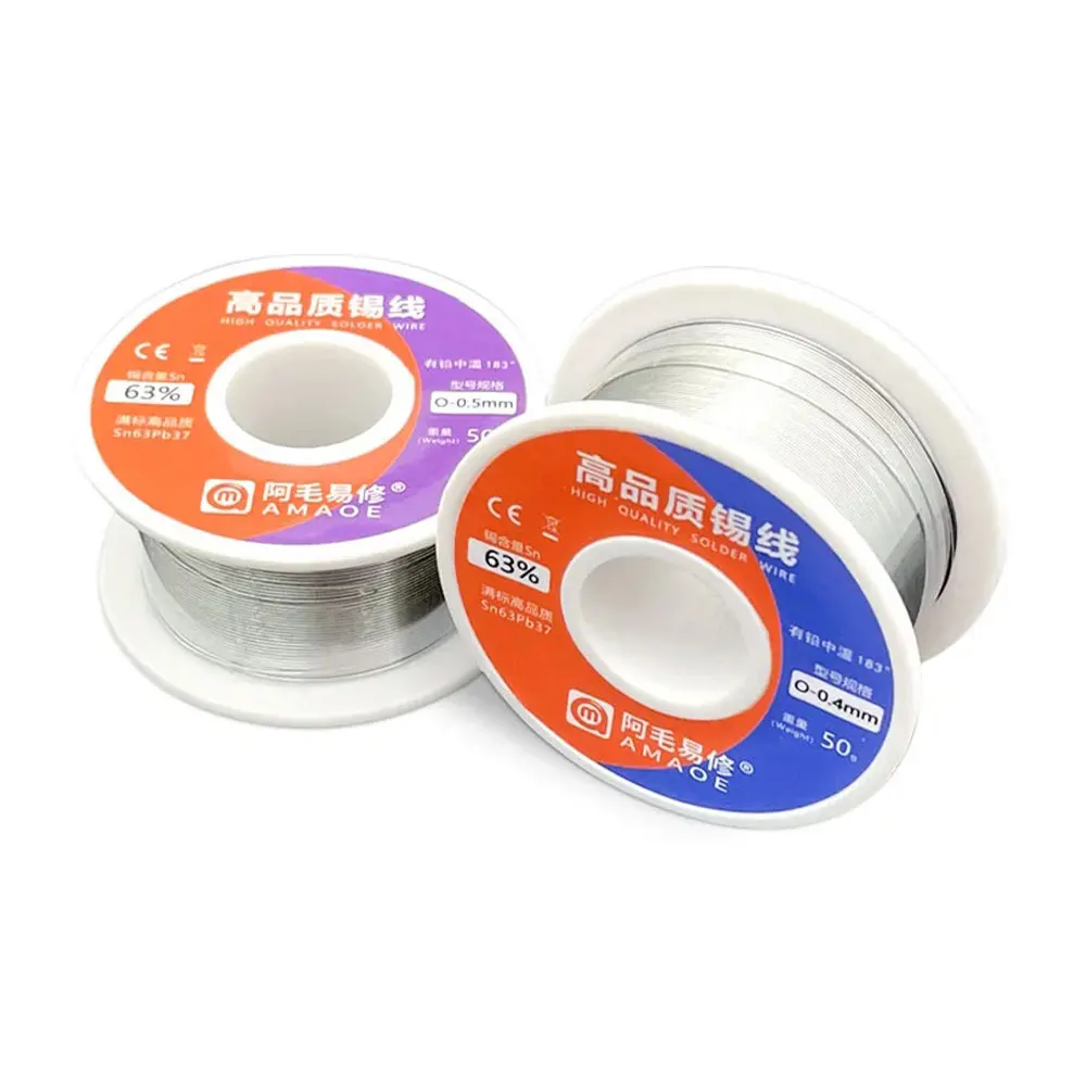 BGA Reballing Welding Soldering Parts 63 Content Tin Solder Wire For Mobile Motherboard SMD Repair Electronic 0.3/0.4/0.5/0.8mm