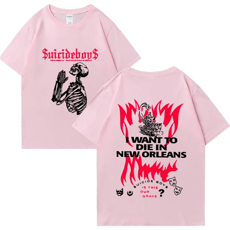 Hip hop group Suicideboys skull 2024 T Shirt New Men Women vintage oversized streetwear Unisex 100% Cotton short sleeve T-shirts