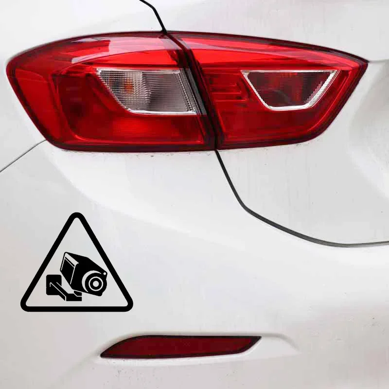 Car Sticker Warning Sign Car Sticker Camera CCTV Video Surveillance PVC Waterproof Sunscreen 15cm