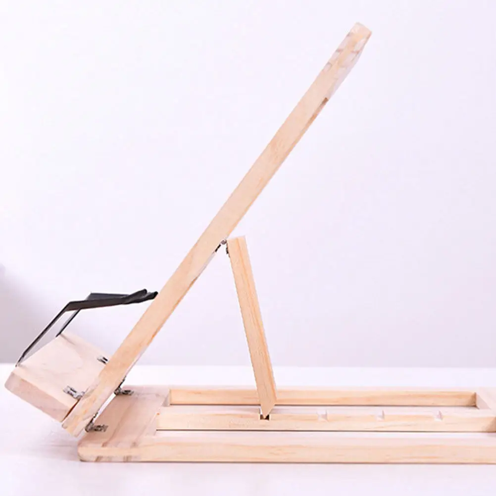 Adjustable Wooden Book Stand for Reading Books Magazines Documents Tablets Desktop Learning Rack Student Study Holder Portable