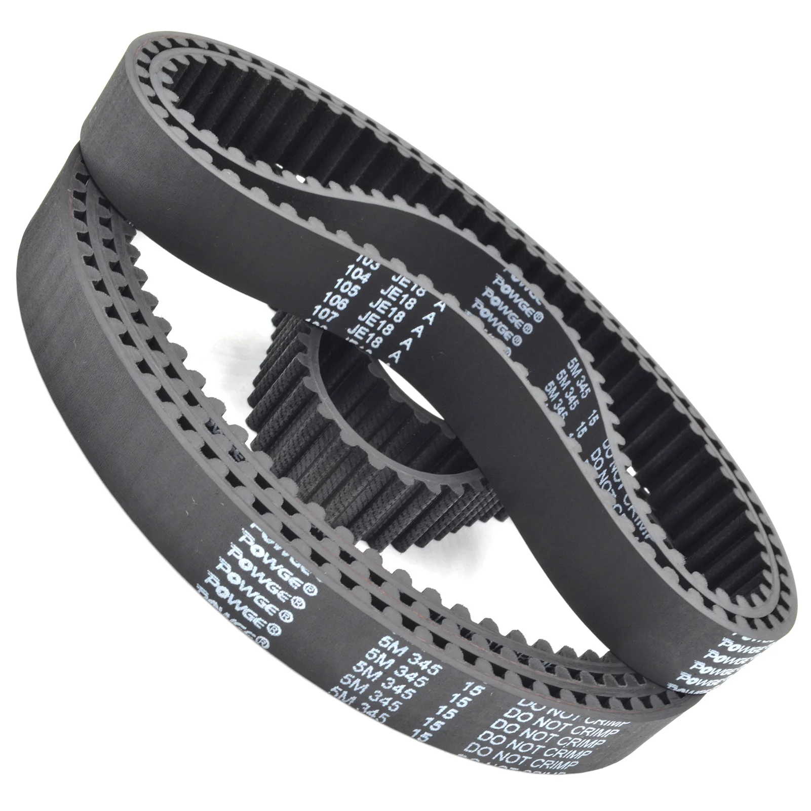 POWGE HTD 5M Timing belt Lp=340 345 350 355 360 365 370 375 380 385 390 395 400 405 410 415 420 425 Width 9-30mm HTD5M Rubber
