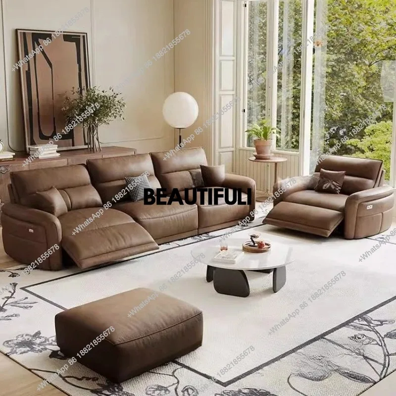 

R Full Size Loveseat Electric Sofa Waterproof Modern Luxury Lazy Sofa Living Room Love Seat Italian Divano Soggiorno Furniture