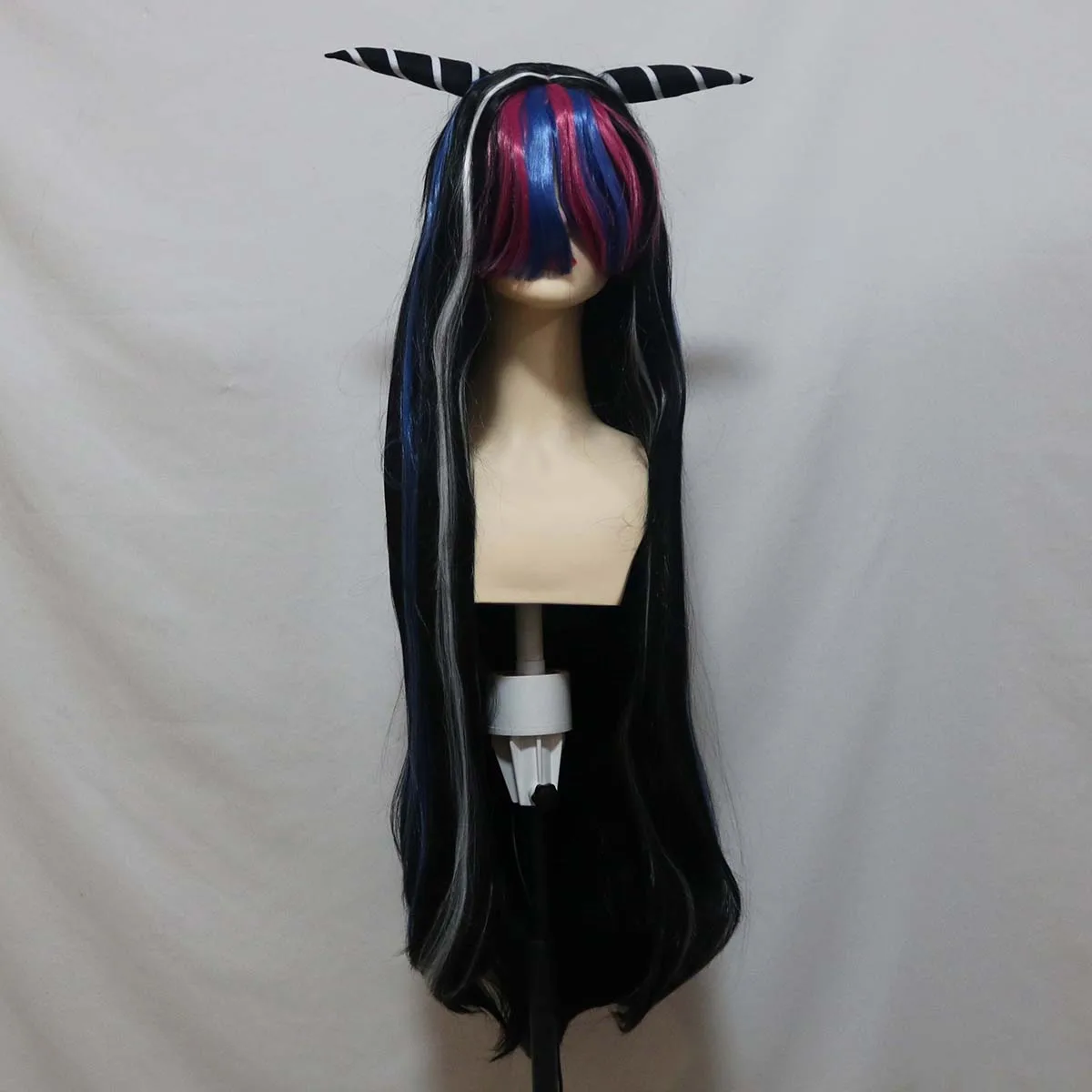 Mulher Halloween Carnaval Traje Adereços Anime Dangan Ronpa Mioda Ibuki Peruca Longa