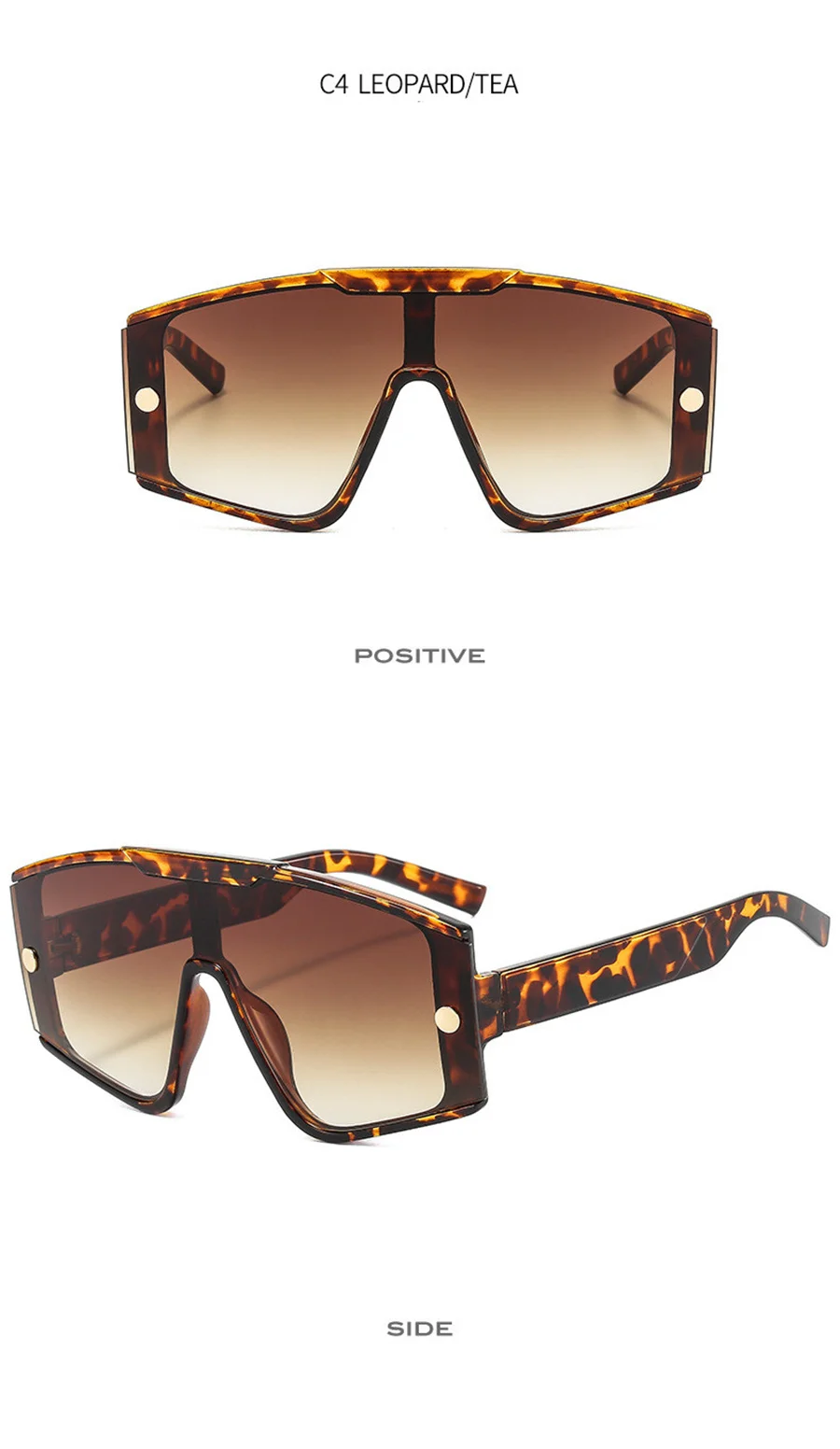 Modische, übergroße, quadratische Sonnenbrille für Damen, UV400, Vintage-Sonnenbrille, luxuriöses großes Design, Schutz im Vintage-Stil – Detail 10