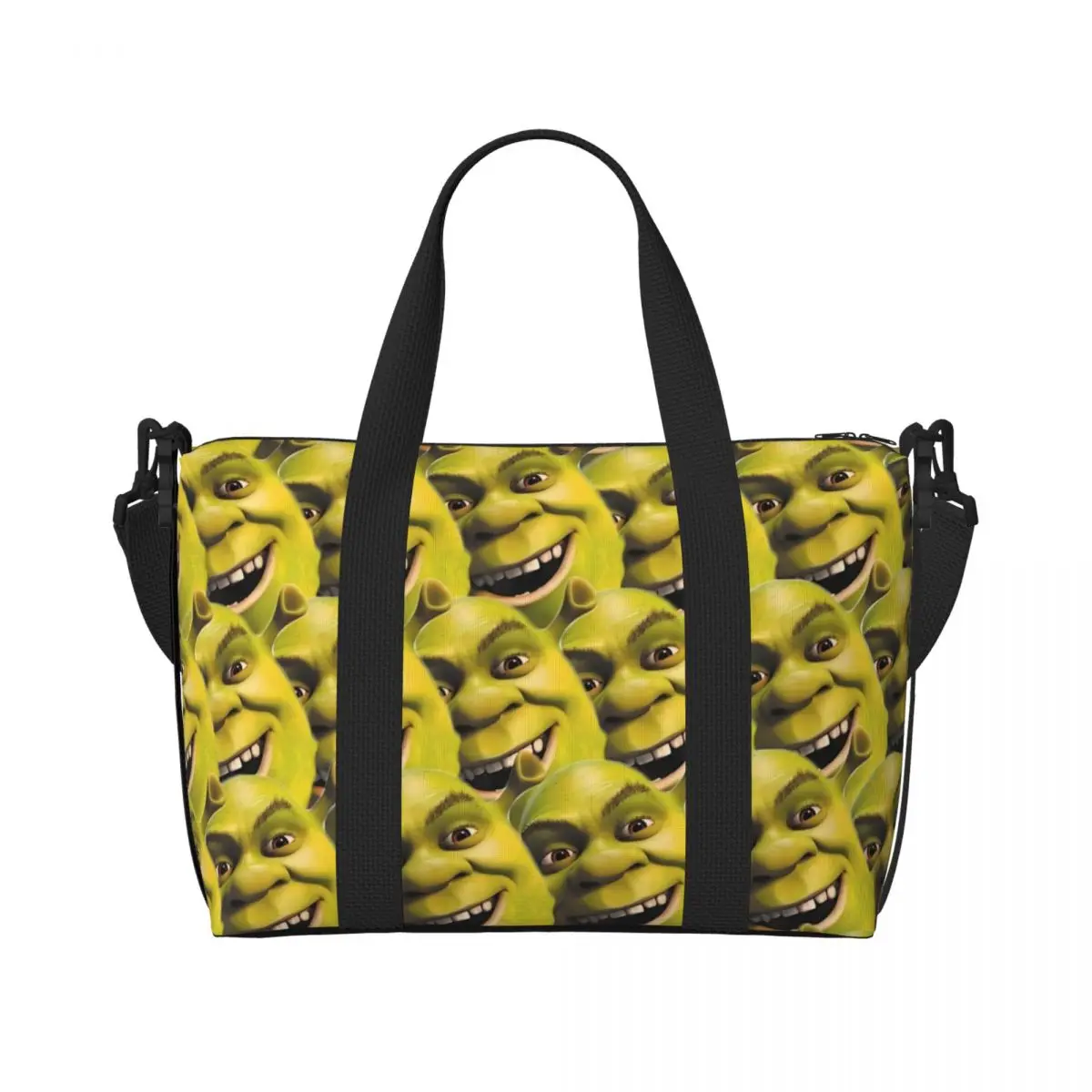 

Большая сумка-тоут S-shreks на заказ, женская сумка-шоппер с забавными героями мультфильмов, пляжная дорожная сумка для спортзала