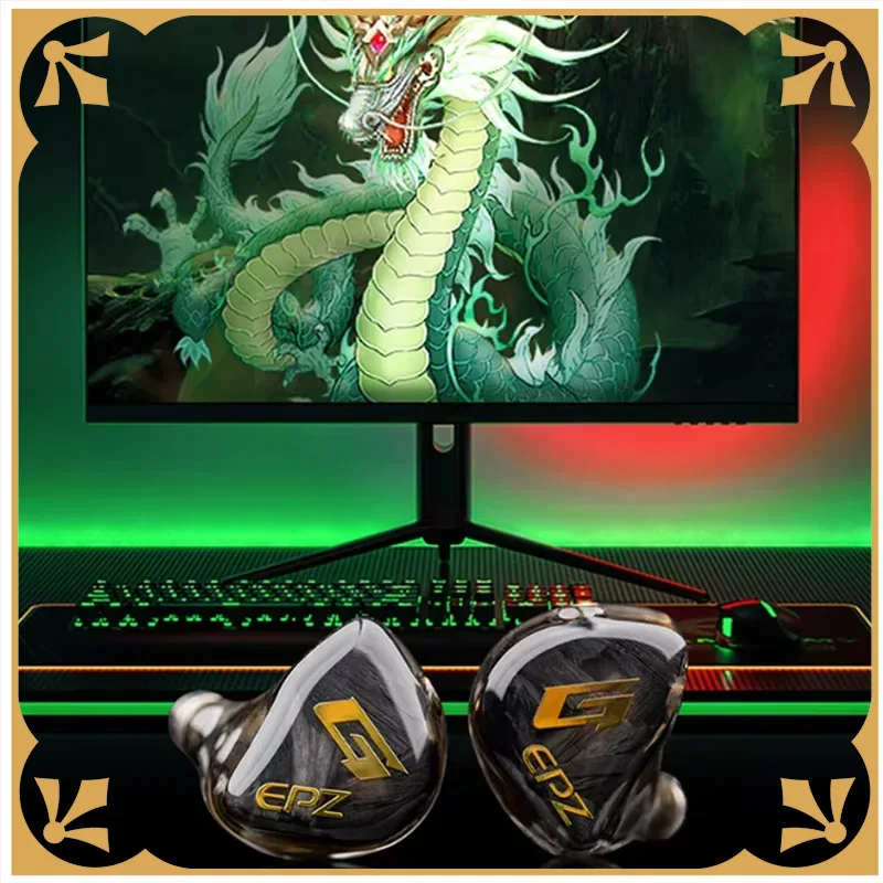 EPZ G10 Wired Earphones HIFI 10MM LCP Dynamic Driver IEM In Ear Monitor Gaming Headset, Type c 0.78 2 Pin Detachable Headphones