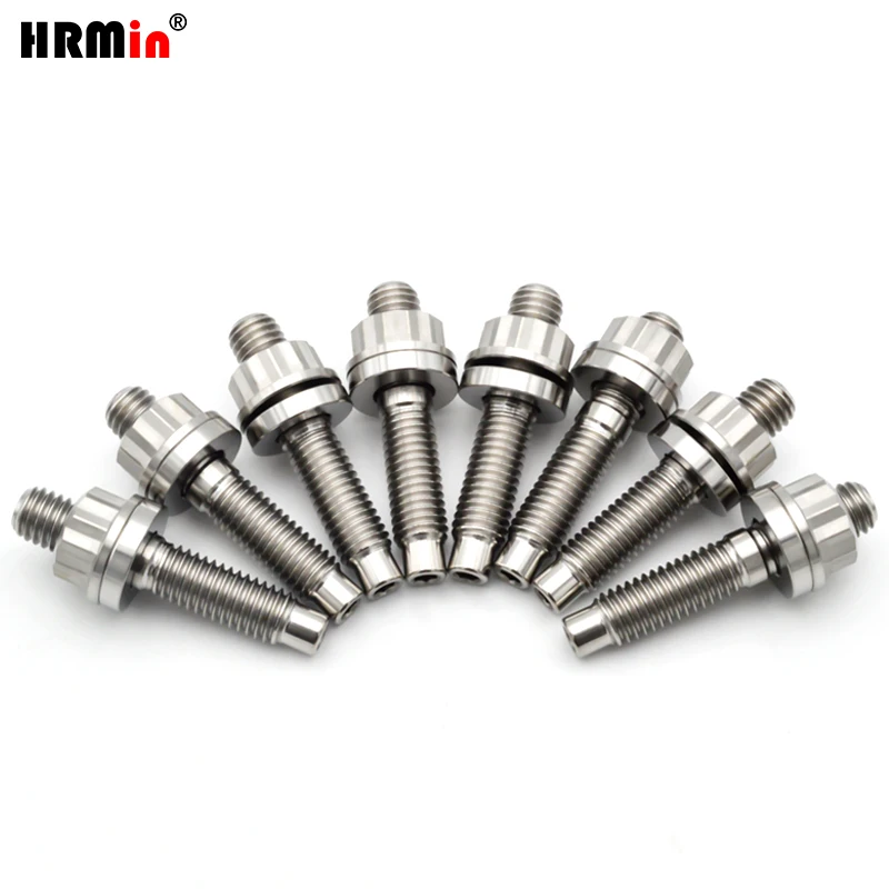 HRMin Gr.5 Titanium Ti-6Al-4V Exhaust Intake Manifold Stud Kits With Nut Washer M8*1.25mm for racing car motorcylce