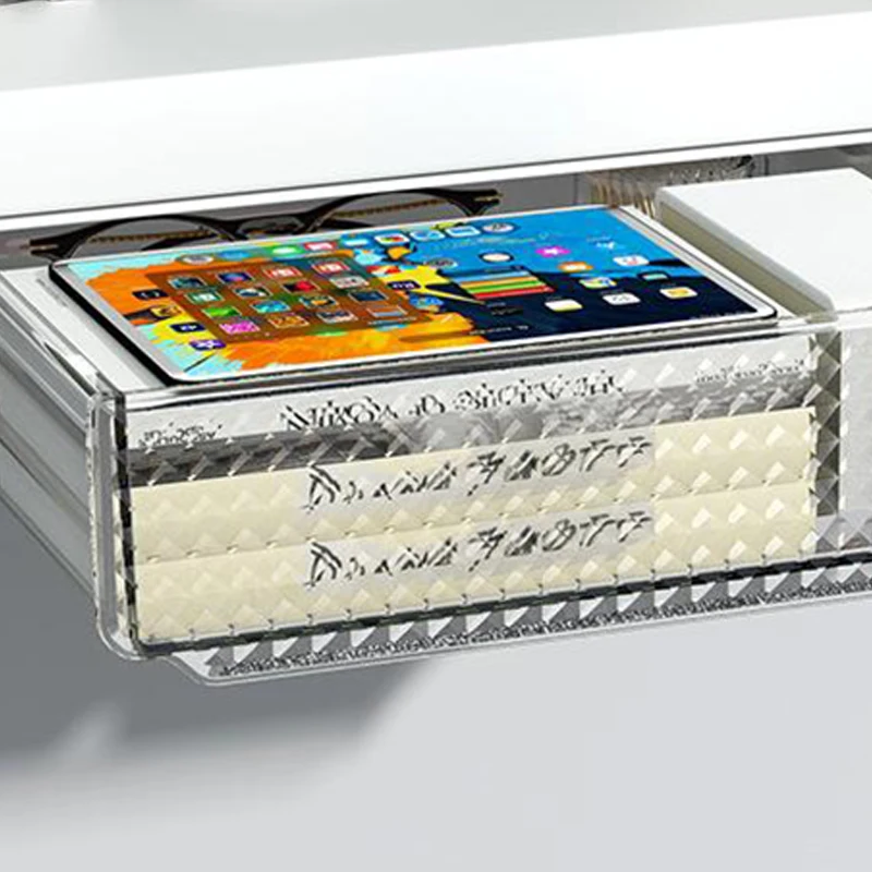 MELStorage-Boîte de Rangement Auto-Adhésive Cachée Sous la Table, Armoire de Bureau de Grande Capacité