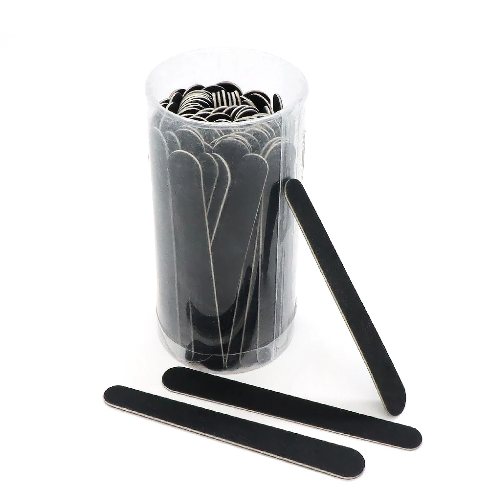 80Pcs/Box Disposable Nail Files Double Sided Wooden File Strong Sandpaper Nails File Manicure Products For Natural/Acrylic Nails
