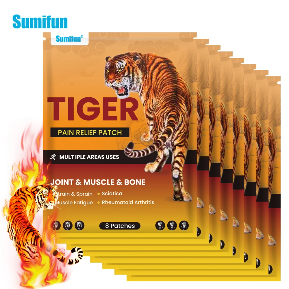 

8-80Pcs Sumifun Tiger Analgesic Patch Effective Joint Arthritis Rheumatoid Pain Relief Plaster Muscle Sprain Ache Sticker