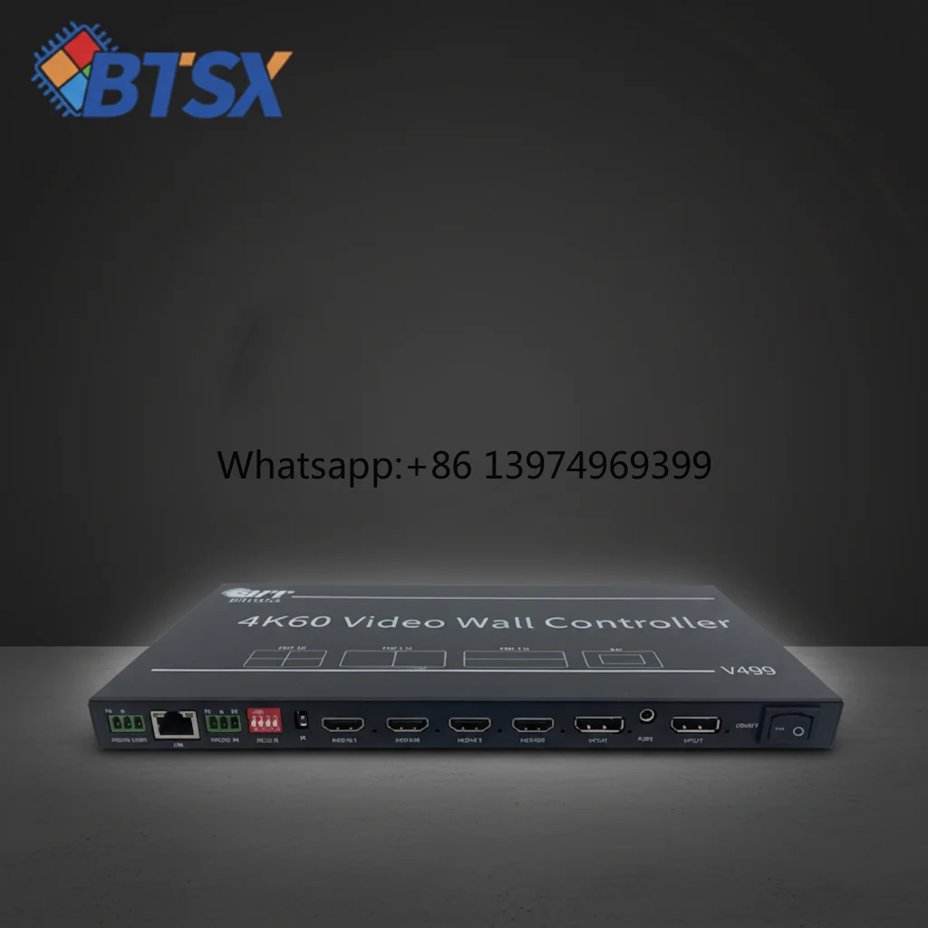 4K Video Wall Splicer for Screens 5 in 9 Out IR Remote RS232 Control No Image Compression