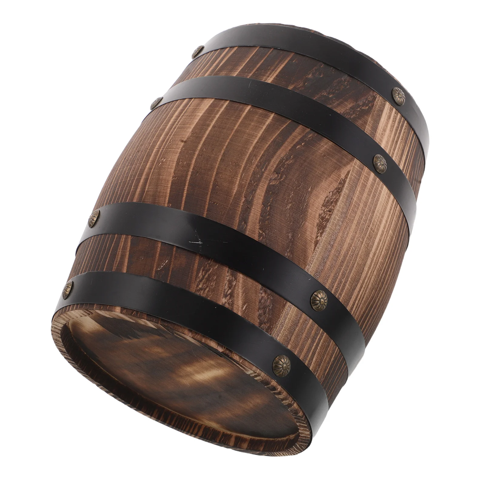 

Unique Oak Barrel Piggy Bank Large Wooden Money Saving Box for Kids Retro Decorative Coin Bank Christmas Holiday Gift