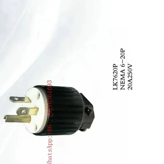 Small plug NEMA 6-20P UL 20a250v 1 straight LK7620P