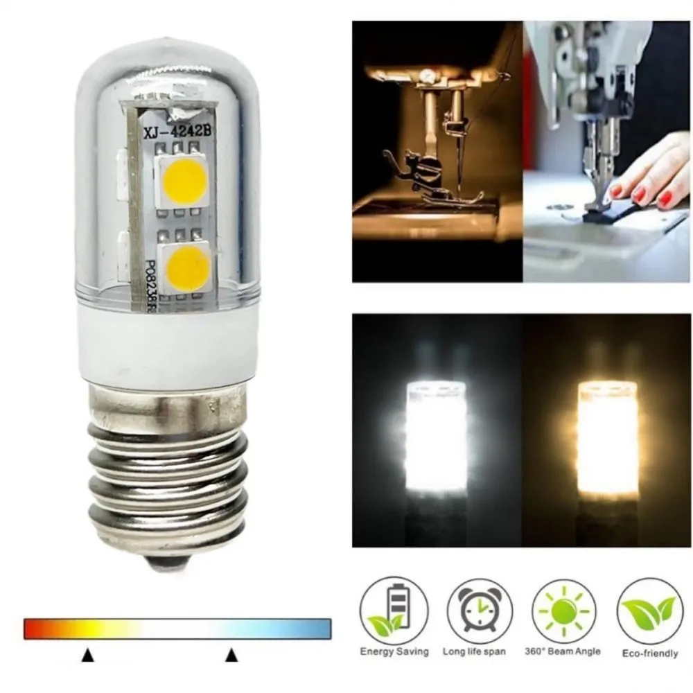 

E14 E12 E17 LED Fridge Light Bulb Refrigerator Corn Bulb LED Lamp White/Warm White Replace Halogen Chandelier Lights 110/220V