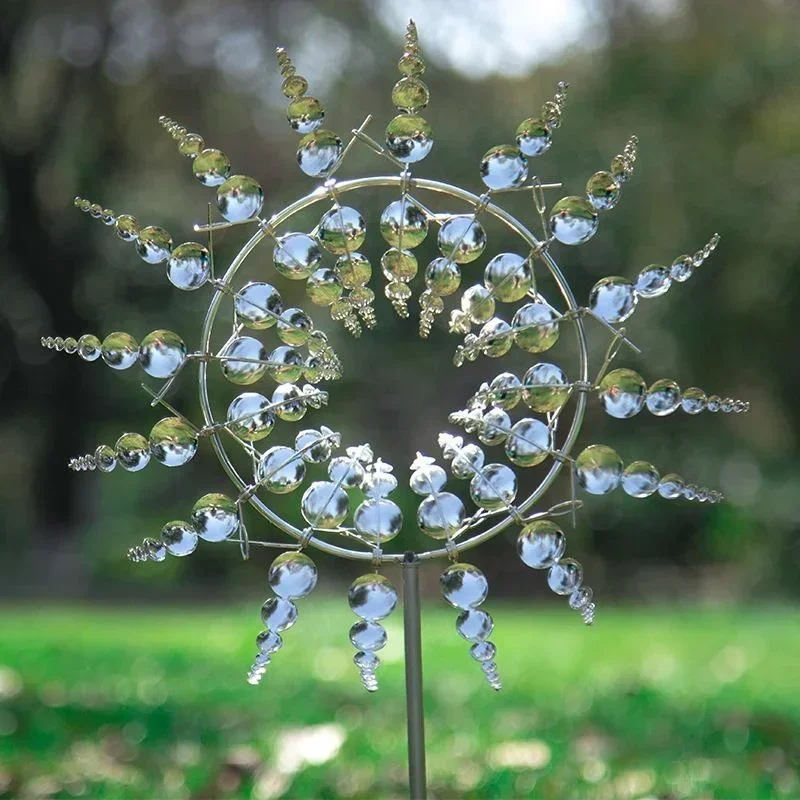 

Outdoor Metal Windmill Iron Crafts Wind Power Rotating Sculpture Ornament Garden Lawn Outdoor Courtyard Decoration