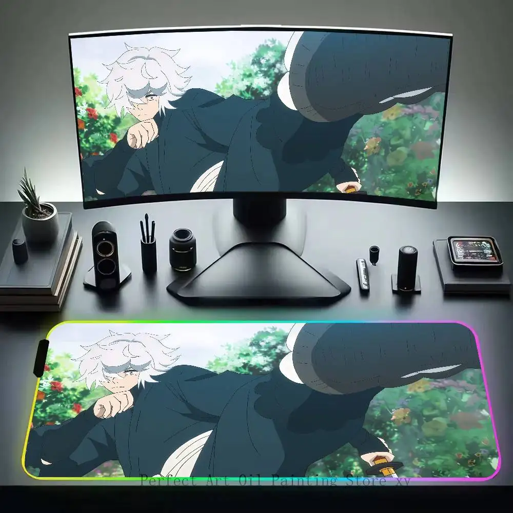 Look Up Comics Hells Paradise Mousepad Non-slip Suitable For Office Computers Laptops E-sports Game Desk Mats XXL Keyboard
