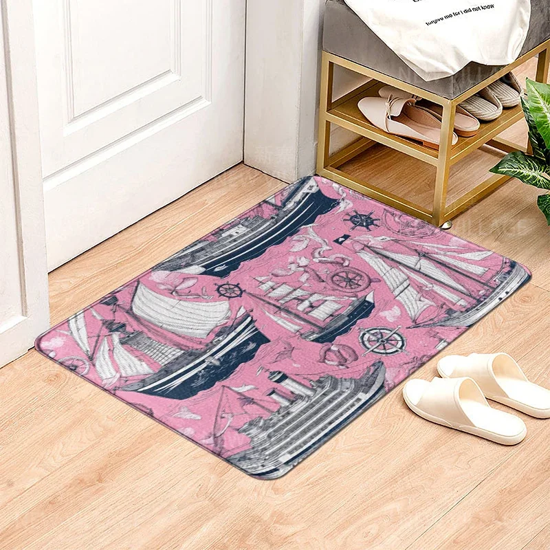 House entrance carpet Home door mat Modern Nordic style Room Bath Foot bathroom non-slip Kitchen water absorption rugs Abstract