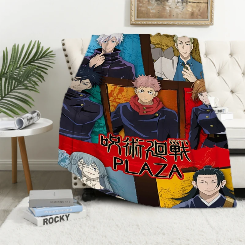 

3D Jujutsu Kaisen Anime Cartoon Itadori Yuji Soft Flannel Blanket,Throw Blanket Comfortable Blanket for Picnic Beds Sofa Home