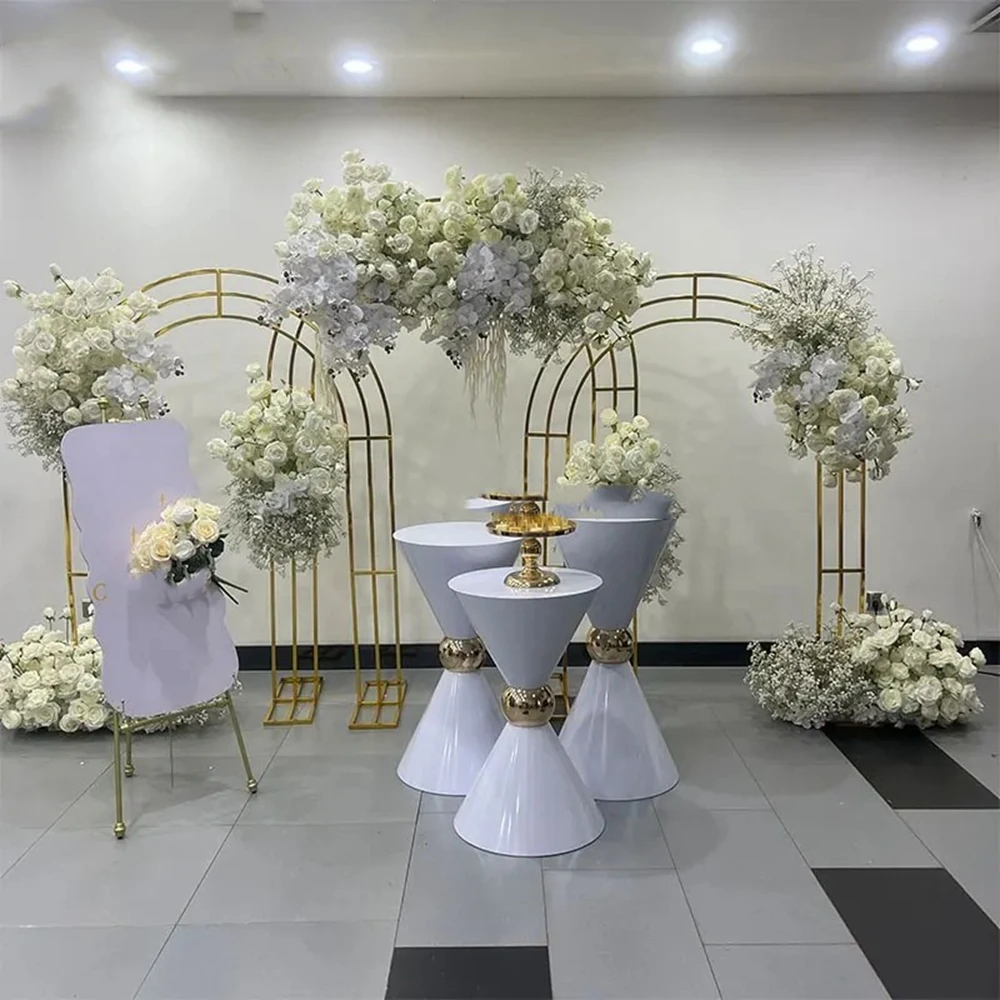 

3 шт.) свадебное украшение для подставки для вечеринки, металлический цветок, настенная сцена, золотая рамка, фоны для мероприятий и фона, арочный фон