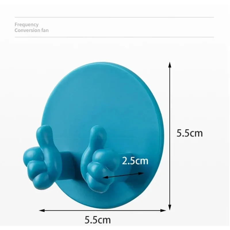 Creative Thumb Plug Holder Punching-free Wall Adhesive Key Bag Hanger Hook Bathroom Gadget Towel Razor Rack Kitchen Gadgets Hook