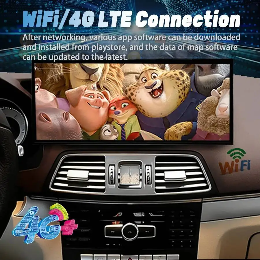 

For Mercedes Benz E Class W212 E260 E300 E350 Car Radio GPS Navigation Android Auto CarPlay BT Multimedia Video Player