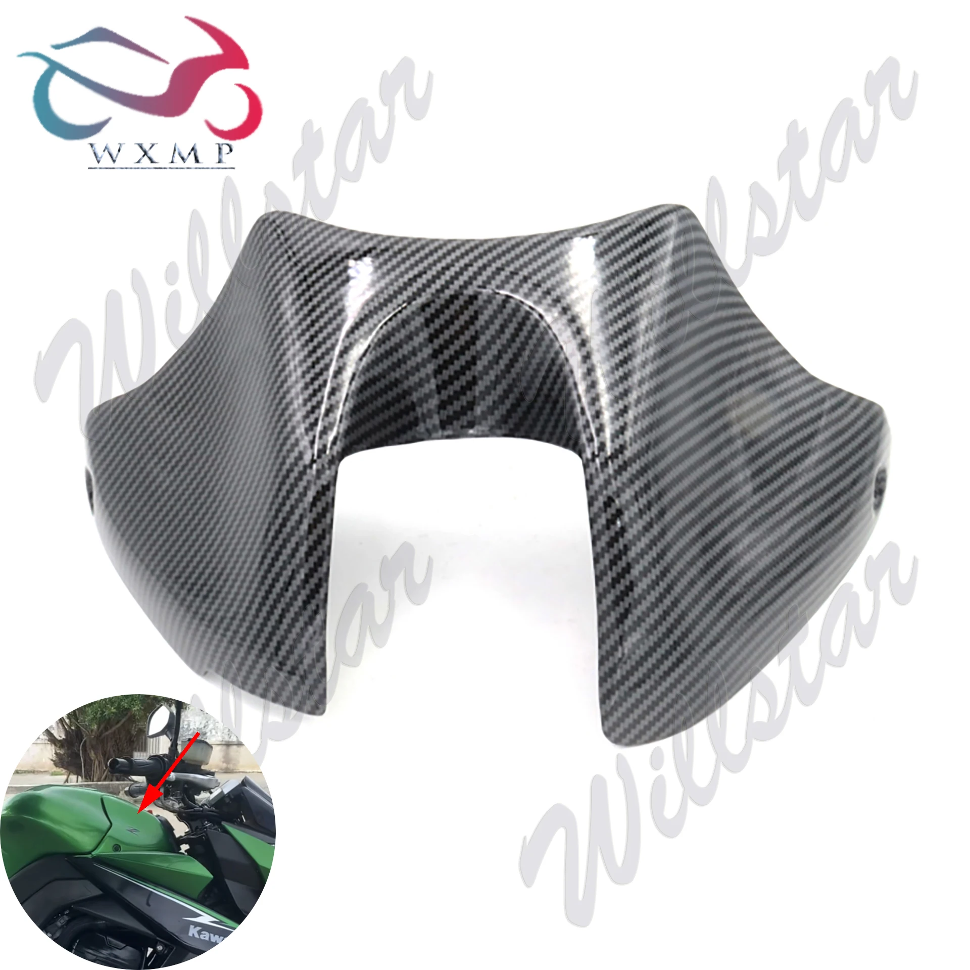 

Carbon Fiber Color Gas Tank Front Cover Air Box Guard Fairing Cowl For Kawasaki Z1000 2010-2013