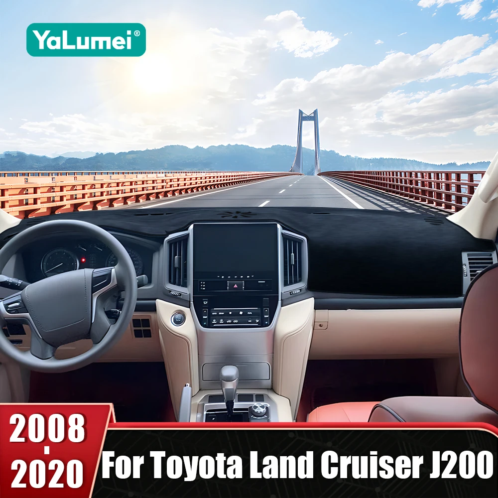 

Car Dashboard Avoid Light Cover Non-Slip Mat For Toyota Land Cruiser 200 J200 2008-2012 2013 2014 2015 2016 2017 2018 2019 2020