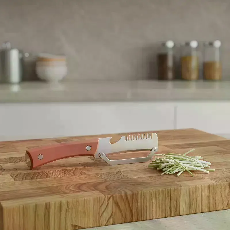 3-in-1 Multi-Function Serrated Peeling Knife Premium Vegetable Peeler Bottle Opener Kitchen Tool