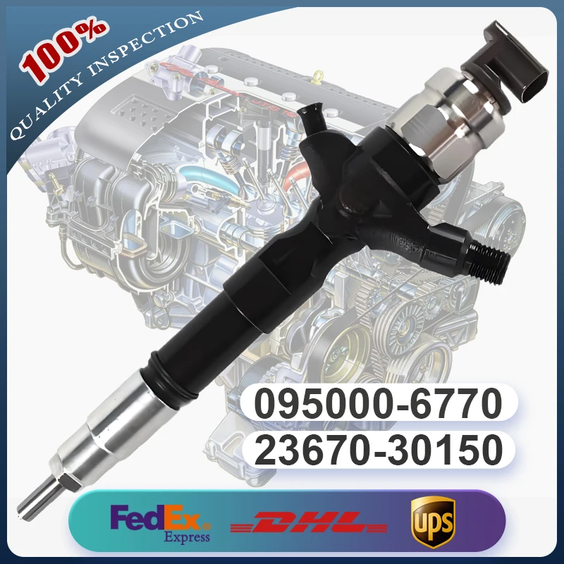 095000-6770 23670-30150 23670-39145 23670-39285 Iniettore Common Rail per Toyota Hiace 2.5 D-4D 2KD-FTV 4 Cilindri Motore