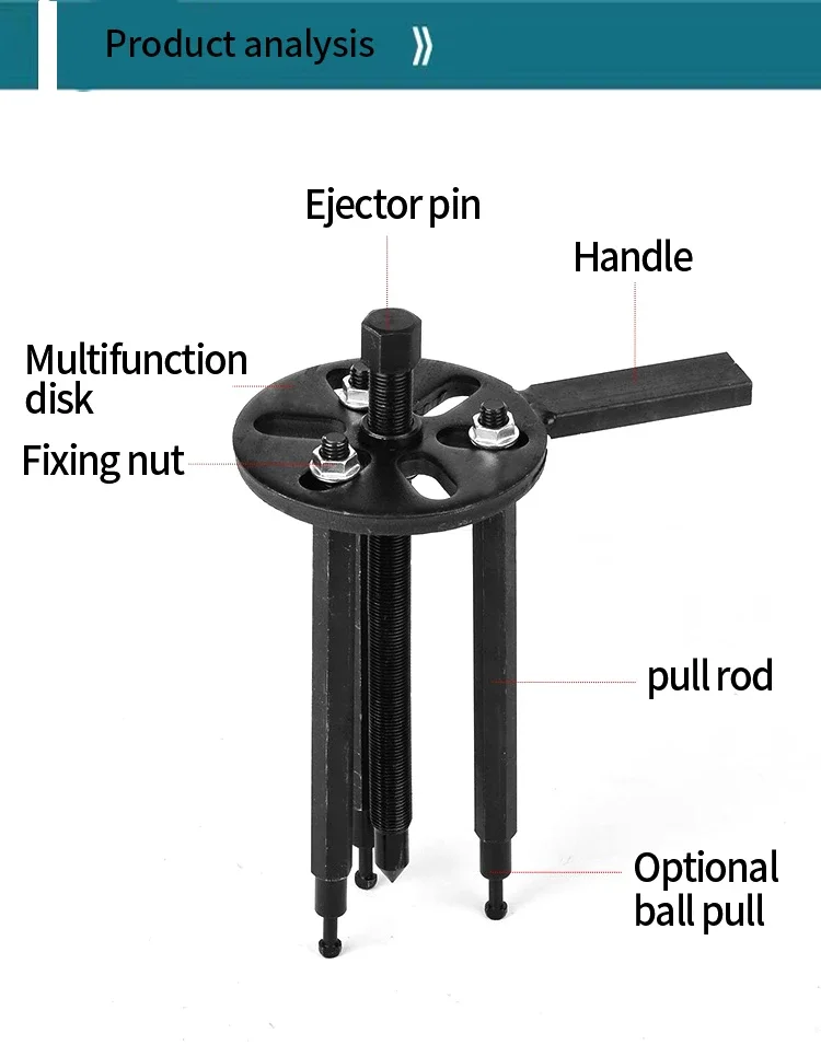 Bearing Extractor Removal Tool Three-jaw Puller Inside and Outside Bearing Universal Tool Multi-function Puller Dedicated