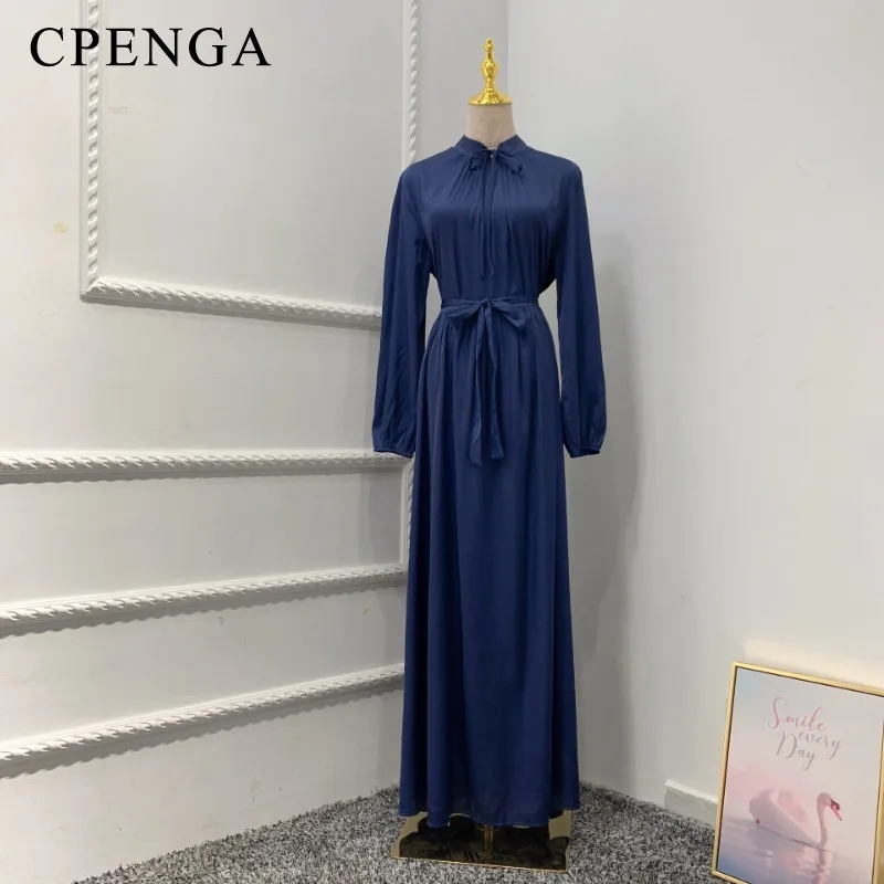 Vestido de satén Hijab para mujer, ropa musulmana de Ramadán, Abaya, Dubai, Turco árabe, maxivestido africano, túnicas islámicas