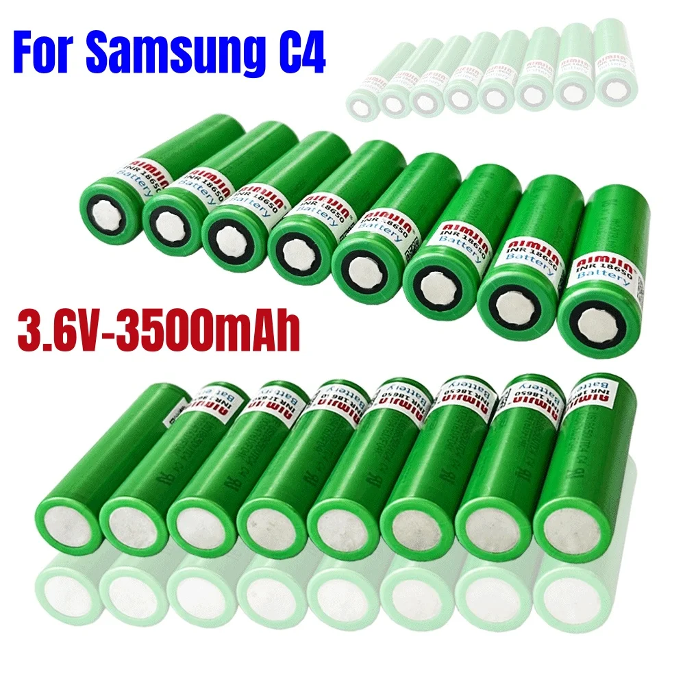 New 3.6V 18650 C4 3500mAh lithium-ion rechargeable battery US18650VTC4 30A flashlight toy discharge+Charger