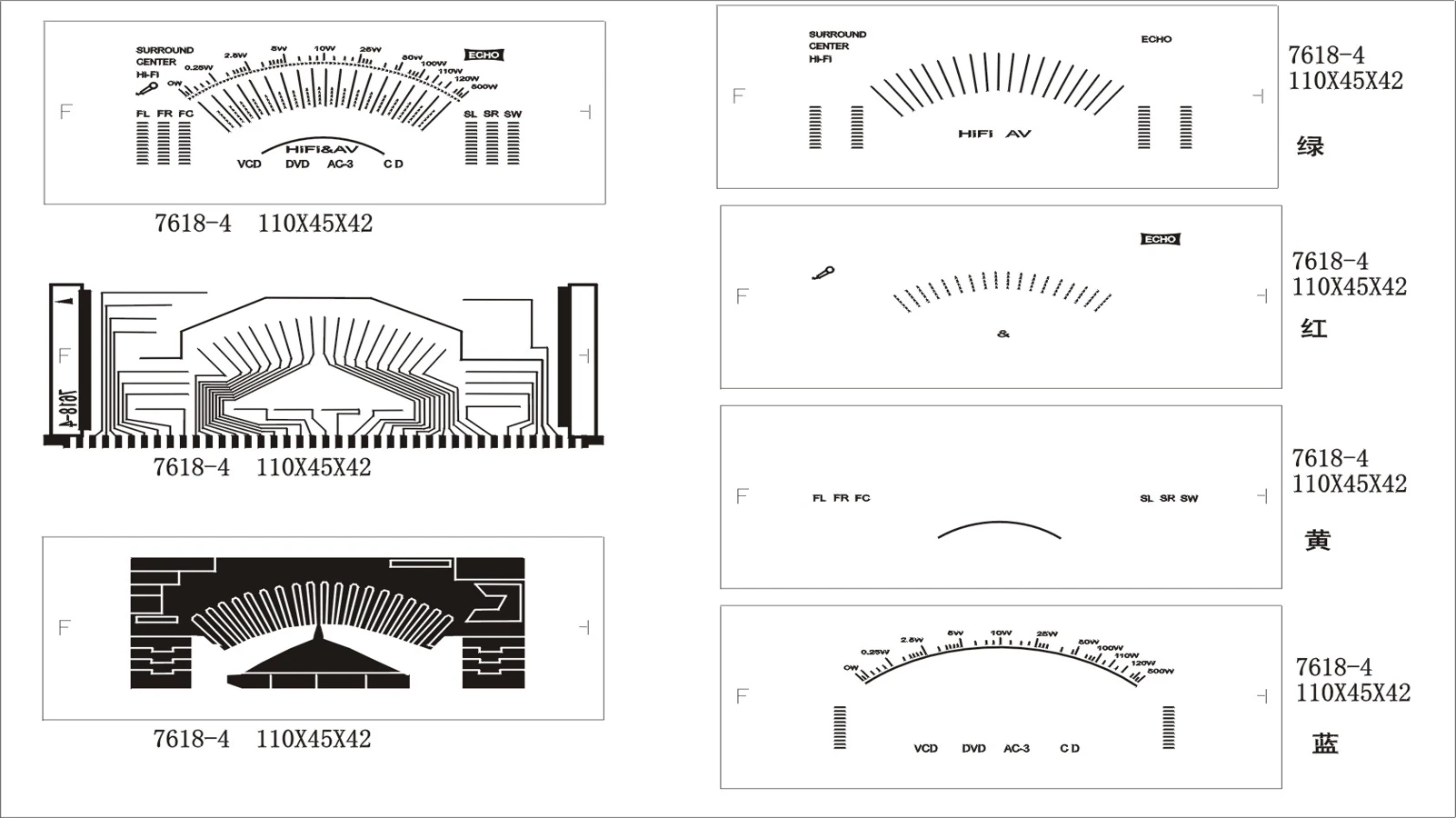Мультимедийный VFD флуоресцентный дисплей Nvarcher для динамиков и усилителей