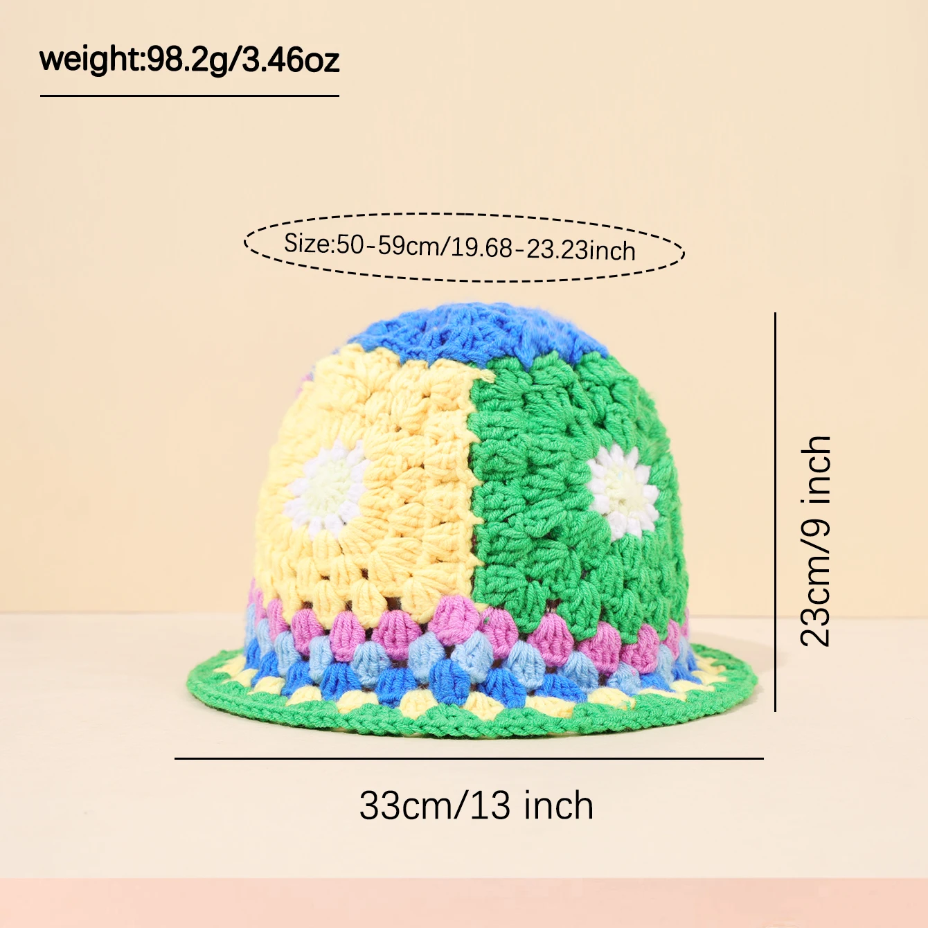 قبعة حوض محبوكة مصنوعة يدويًا على شكل زهرة مجوفة للنساء، قبعة صياد السمك متعددة الاستخدامات للخريف/الشتاء، تظليل الشمس #6
