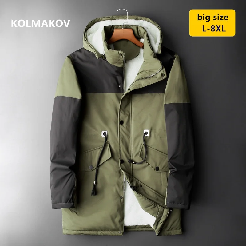 

2024 Winter new arrival Lamb hair Parka Coat Men Casual thicken Warm Mens Overcoat Male Outerwear fashion Parkas size L-8XL