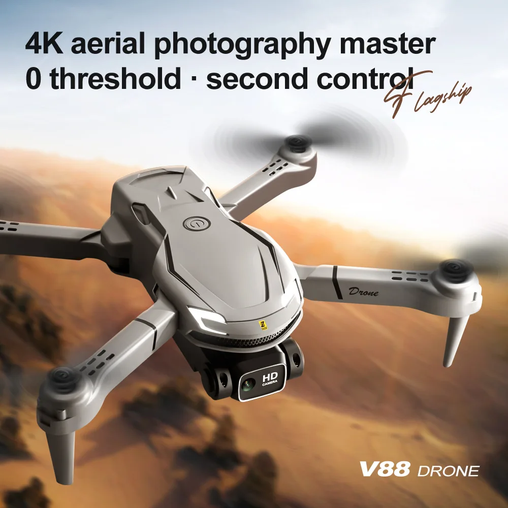 V88 Drone 4K HD Aerial Photography Remote Control Aircraft HD Dual Camera Obstacle Avoidance Quadcopter Toy UAV